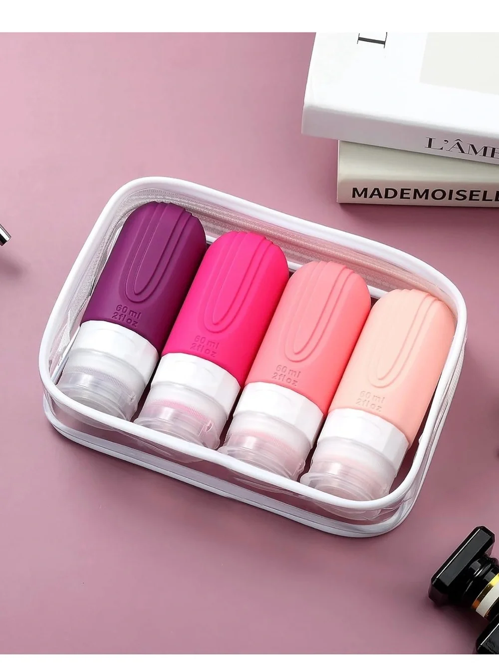 2oz Travel Silicone Refillable Bottle Set
